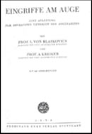 2.Blaskovics László – Kreiker (Kettesy)Aladár: „Eingriffe am Auge” első kiadásának címlapja